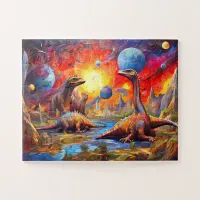 Mosaic Dinosaur Abstract  Jigsaw Puzzle