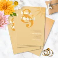 Sunshine Typography Wedding Butter Yellow ID1048 Invitation