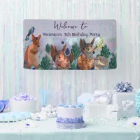 Woodland Animals 5th Birthday Banner