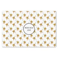 Christmas Western Stars White Text Tissue Paper