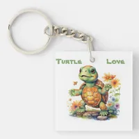 Turtle Love  Keychain