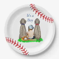 It's a Boy, Baseball Themed Boy's Baby Shower Paper Plates