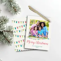 Budget Teal Pink Christmas Lights Holiday Photo