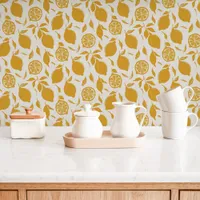 Zesty Lemon Kitchen Wallpaper