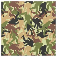 Camouflage Bigfoot Sasquatch Camo Pattern Fabric