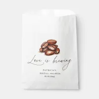 Love is Brewing Coffee Beans Bridal Shower Favor Bag