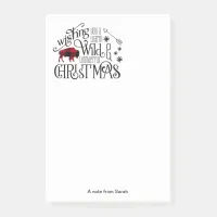 Wild Wonderful Christmas Red Plaid ID604 Post-it Notes