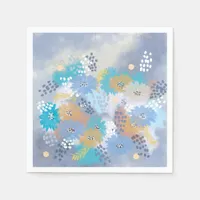 Abstract floral wedding napkins