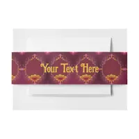 "Eternal Blossoms: A Celebration of Love" Wedding  Invitation Belly Band