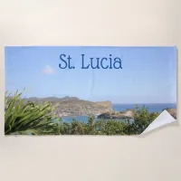 Scenic Caribbean Island Saint Lucia Beach Towel