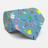 Retired Gardener Cartoon Neck Tie