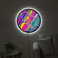 Rainbow Bubbles Abstract Modern Digital Art