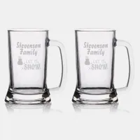 Christmas Let It Snow Monogram Name etched Stein