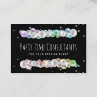 *~* Balloons - Rainbow Party Event Planner Festive Business Card