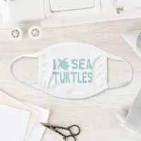 Sea Turtle Lover Blue Sea Life Face Mask