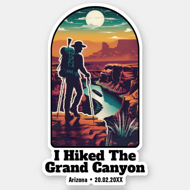 Hiking Grand Canyon National Park Arizona Sticker