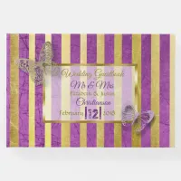 Purple and Gold Butterfly Wedding Book