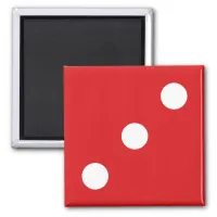 3 Red Dice Magnet