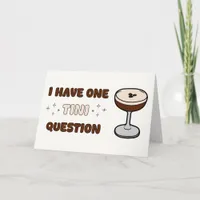 Fun Espresso Martini Cute Unique Maid of Honor Card