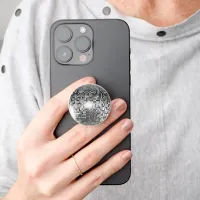 Cool Retro Groovy Silver Disco Ball PopSocket