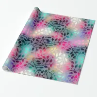 Pearlized Leaves Swirl Wrapping Paper