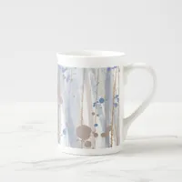 Modern Abstract Nature Art Brushstrokes Bone China Mug