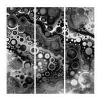 Black and White Digital Marble Fluid Art