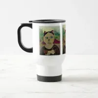 Meowna Mona Lisa Epic Cat Classic Painted Art Travel Mug