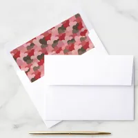 Cute Rustic Valentines Day Paper Hearts Pattern Envelope Liner