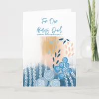 Abstract Floral  Bonus Dad Father's Day Card