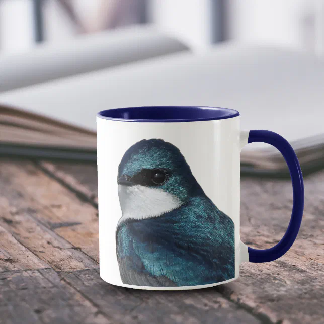 Handsome Tree Swallow: Bird on a Wire Mug