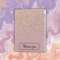 Elegant Rose Glitter Monogram Name | Pocket Folder