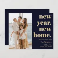 Budget New Year New Home Moving Photo Holiday Card