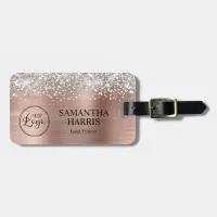 Silver Glitter Rose Gold Foil Logo