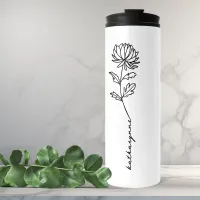 November Birthday Month Flower Chrysanthemum Thermal Tumbler