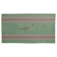 Southwest Roadrunner Sagebrush Green Pillow Case