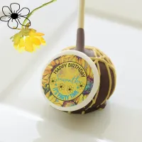 Sunflower Girl Yellow Birthday Cake Pop