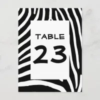 Zebra Print Table Number