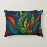 Colourful Feather pattern Accent Pillow