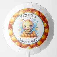 Honey bee themed Boy's Baby Shower Personalized Balloon