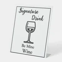 Signature Drink Sign for Wedding Bar Wine