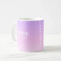 Bride Name Pink And Lilac Pastel Coffee Mug