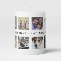 Custom Instagram Photos 12 Photos Collage Pillar Candle