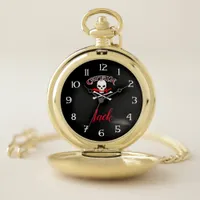 Personalized Jolly Roger (Cutlass)  Pocket Watch