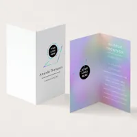 Faux Holographic Business Card