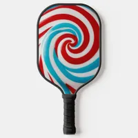 Bright Spiral Fun Colorful Sweet Lollipop Monogram Pickleball Paddle