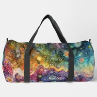 Beautiful Whimsical Colorful Back to School  Duffle Bag