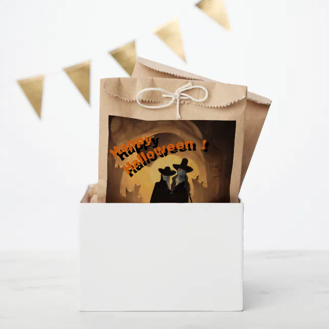 Monstres d’Halloween en ville Favor Bag