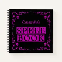 Purple Goth Spell Book Personalized