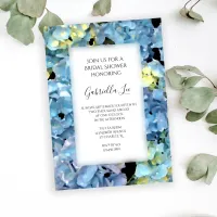 Blue Hydrangea Flowers Bridal Shower Invitation